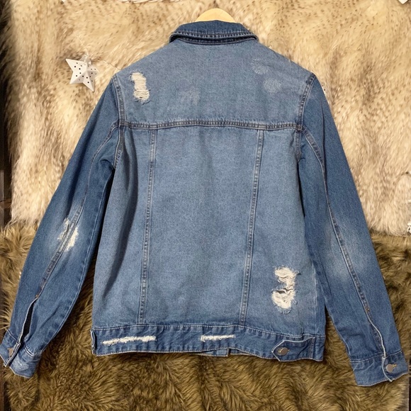 Nordstrom B.P. Distressed Denim Jean Jacket - Picture 3 of 3
